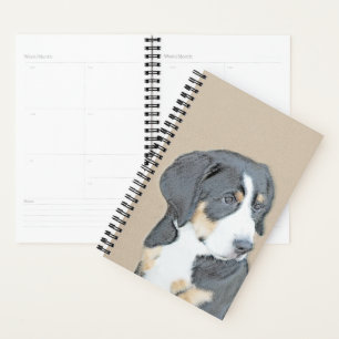 Bernese Mountain Dog Puppy Painting - Original Art Planer