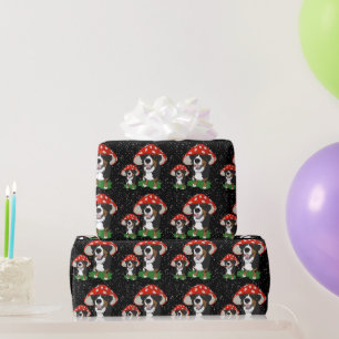 Bernese Mountain Dog Red Mushroom Cap Geschenkpapier