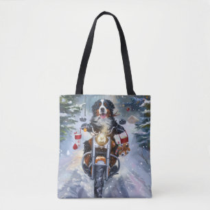 Bernese Mountain Dog Riding Motorrad Weihnachten