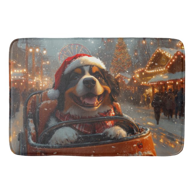 Bernese Mountain Dog Roller Untersetzer Weihnachte Badematte (Vorderseite)