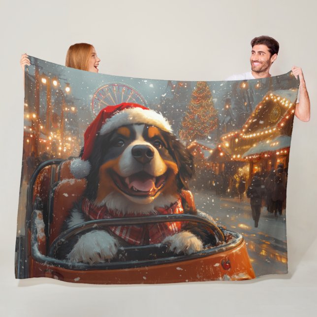 Bernese Mountain Dog Roller Untersetzer Weihnachte Fleecedecke (Beispiel)