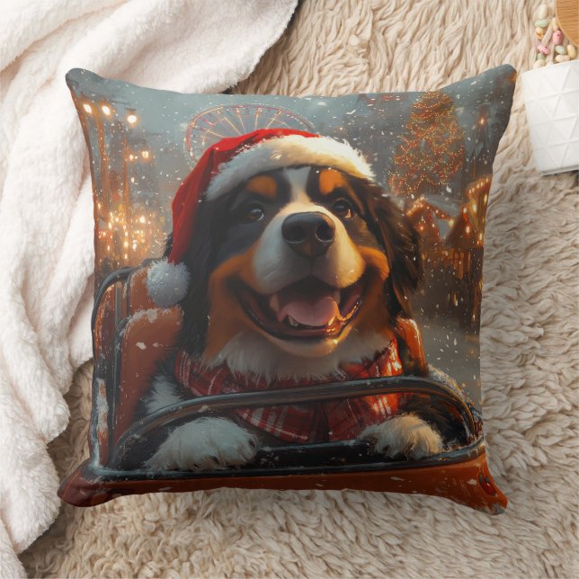 Bernese Mountain Dog Roller Untersetzer Weihnachte Kissen (Decke)
