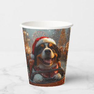 Bernese Mountain Dog Roller Untersetzer Weihnachte Pappbecher