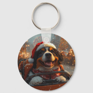 Bernese Mountain Dog Roller Untersetzer Weihnachte Schlüsselanhänger
