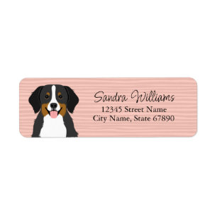 Bernese Mountain Dog Rücksendeadressen-Aufkleber