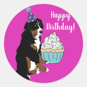Bernese Mountain Dog Runder Aufkleber