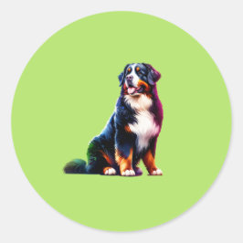 Bernese Mountain Dog Runder Aufkleber