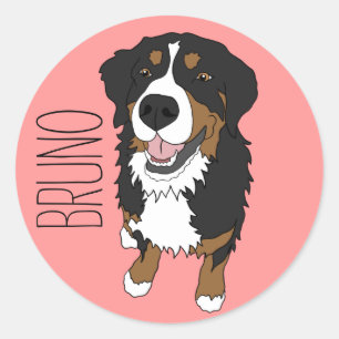 Bernese Mountain Dog Runder Aufkleber