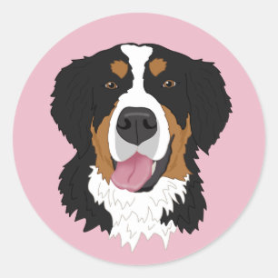 Bernese Mountain Dog Runder Aufkleber