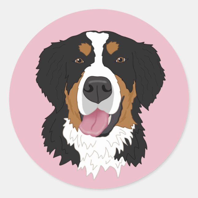 Bernese Mountain Dog Runder Aufkleber (Vorderseite)