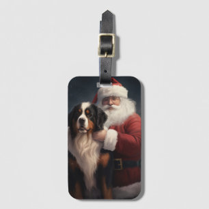 Bernese Mountain Dog Santa Claus Weihnachten Gepäckanhänger
