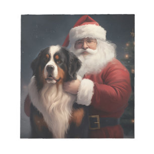Bernese Mountain Dog Santa Claus Weihnachten Notizblock
