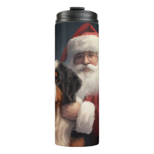 Bernese Mountain Dog Santa Claus Weihnachten Thermosbecher