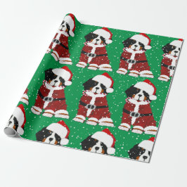 Bernese Mountain Dog Santa Paws Geschenkpapier