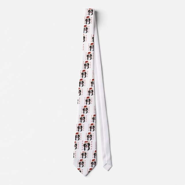 Bernese Mountain Dog Santa Paws Krawatte (Vorderseite)