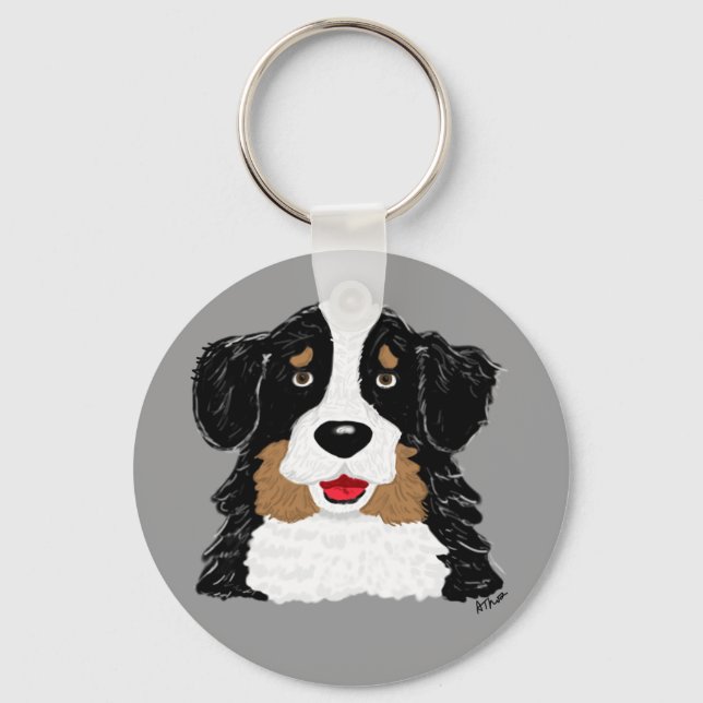 Bernese Mountain Dog Schlüsselanhänger (Vorderseite)