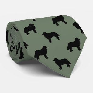 Bernese Mountain Dog Silhouetten Berners Pattern Krawatte