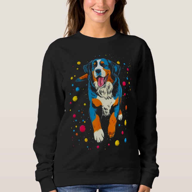 Bernese Mountain Dog Space Science Cosmos Sweatshirt (Vorderseite)