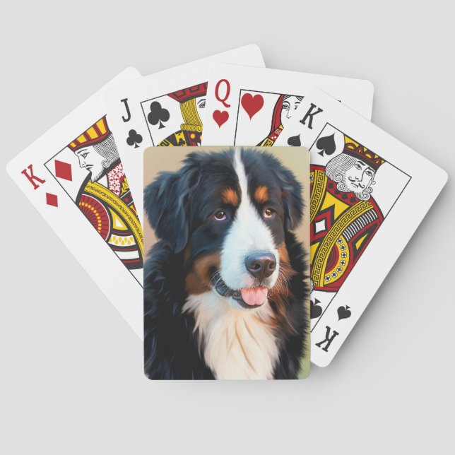 Bernese Mountain Dog Spielkarten (Rückseite)