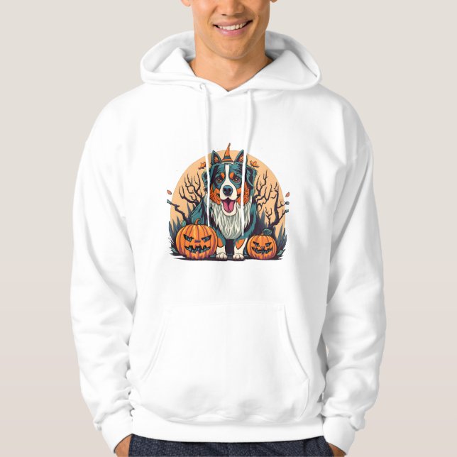 Bernese Mountain Dog Spooky Halloween Hoodie (Vorderseite)