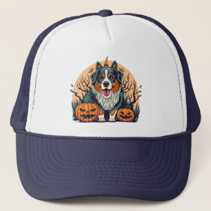 Bernese Mountain Dog Spooky Halloween Truckerkappe
