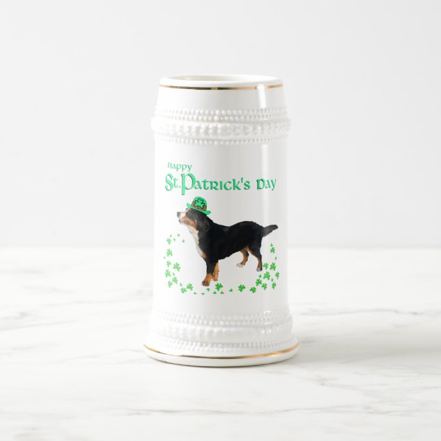 Bernese Mountain Dog St. Patrick's Day Bierglas (Mittel)