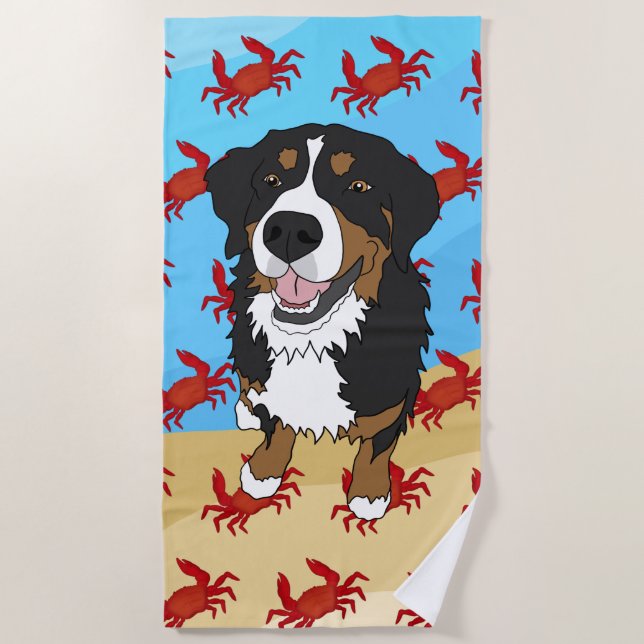 Bernese Mountain Dog Strandtuch (Vorderseite)