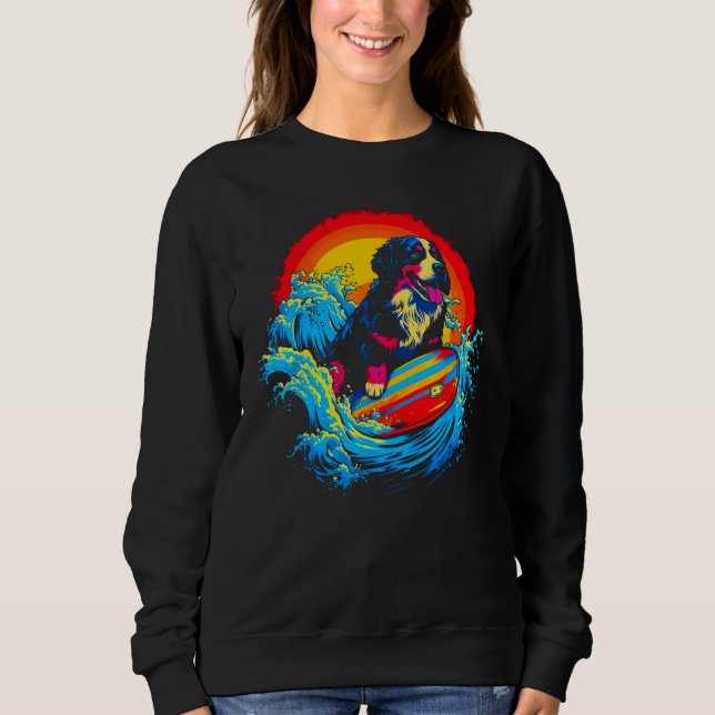 Bernese Mountain Dog Surf Sweatshirt (Vorderseite)