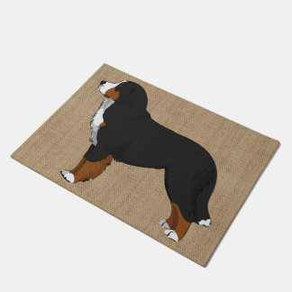 Bernese Mountain Dog Tan Burlap Fußmatte