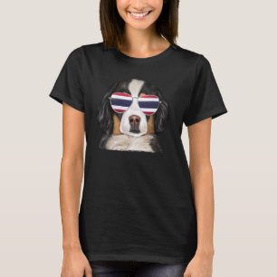 Bernese Mountain Dog Thailand Flag Sonnenbrille T-Shirt