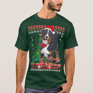 Bernese Mountain Dog Ugly Christmas Sweater T-Shirt