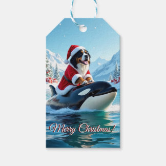 Bernese Mountain Dog und Orca Weihnachten Geschenkanhänger
