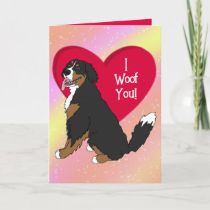 Bernese Mountain Dog Valentinstag Dankeskarte