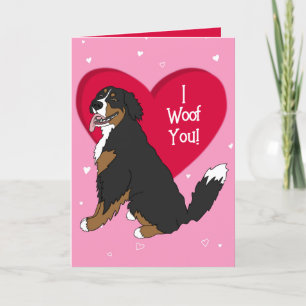 Bernese Mountain Dog Valentinstag Dankeskarte