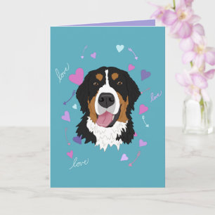 Bernese Mountain Dog Valentinstag Karte