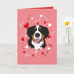 Bernese Mountain Dog Valentinstag Karte