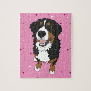 Bernese Mountain Dog Valentinstag Puzzle