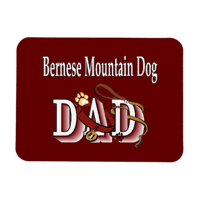 Bernese Mountain Dog Vater Magnet (Horizontal)