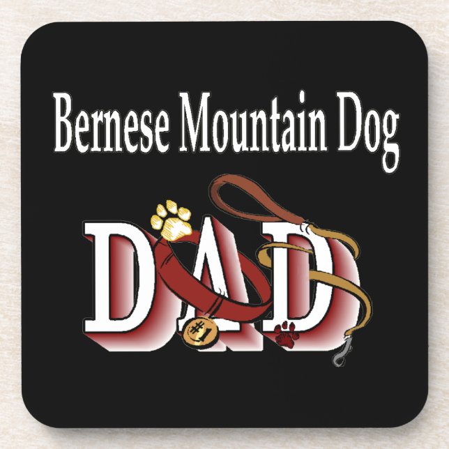 Bernese Mountain Dog Vater Untersetzer (Vorderseite)