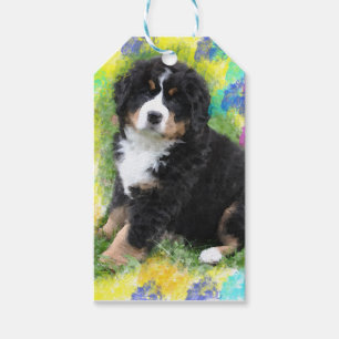 Bernese Mountain Dog Wasserfarben Malerei Geschenkanhänger