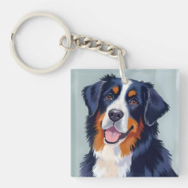 Bernese Mountain Dog | Watercolor Painting Schlüsselanhänger