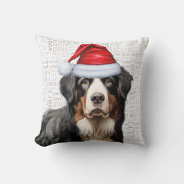 Bernese Mountain Dog Watercolor Weihnachten Kissen