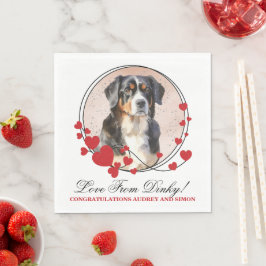 Bernese Mountain Dog Wedding Napkins Serviette