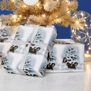 Bernese Mountain Dog Welpen Weihnachten Geschenkpapier