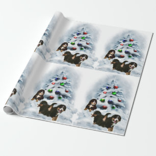 Bernese Mountain Dog Welpen Weihnachten Geschenkpapier