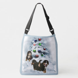 Bernese Mountain Dog Welpen Weihnachten Tragetaschen Mit Langen Trägern