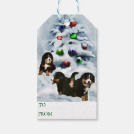 Bernese Mountain Dog Welpen Weihnachtsgeschenke Ta Geschenkanhänger