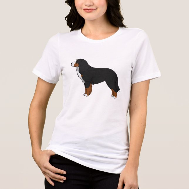 Bernese Mountain Dog Women's Tri-Blend Shirt (Vorderseite)