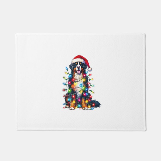 Bernese Mountain Dog x Christmas Lights Fußmatte (Vorderseite)