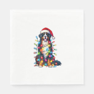 Bernese Mountain Dog x Christmas Lights Serviette